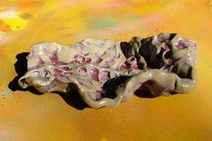 Ceramic Oyster Hanukkah Menorah