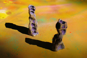 Dark Purple Ceramic Shabbat Candleholders