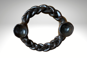 Braided Ceramic Shabbat Candleholder