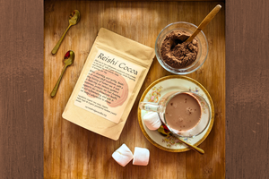 Organic Raw Cocoa, Reishi Mushroom and Maple Sugar Hot Chocolate