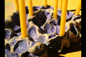 Ceramic Spiral Hanukkah Menorah