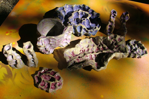 Ceramic Spiral Hanukkah Menorah