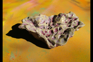 Ceramic Oyster Hanukkah Menorah