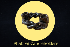 Braided Ceramic Shabbat Candleholder