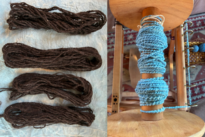 Hand Spun and Dyed Tzitzit by Strange Fire Offerings