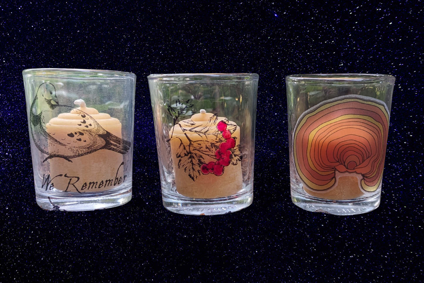 Box of 4 Votives with Glass