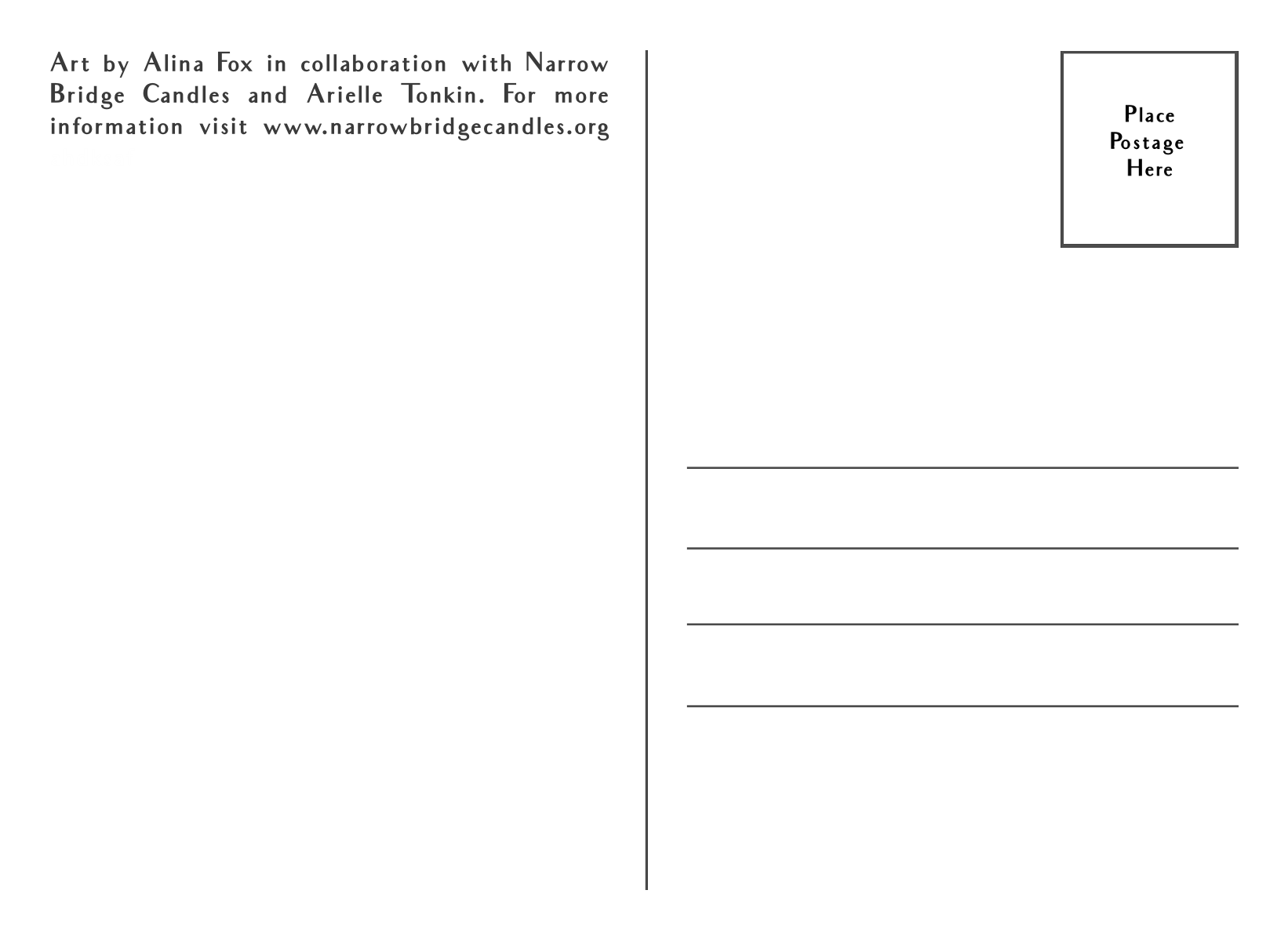 Set of 4 "Here" Painting Postcards